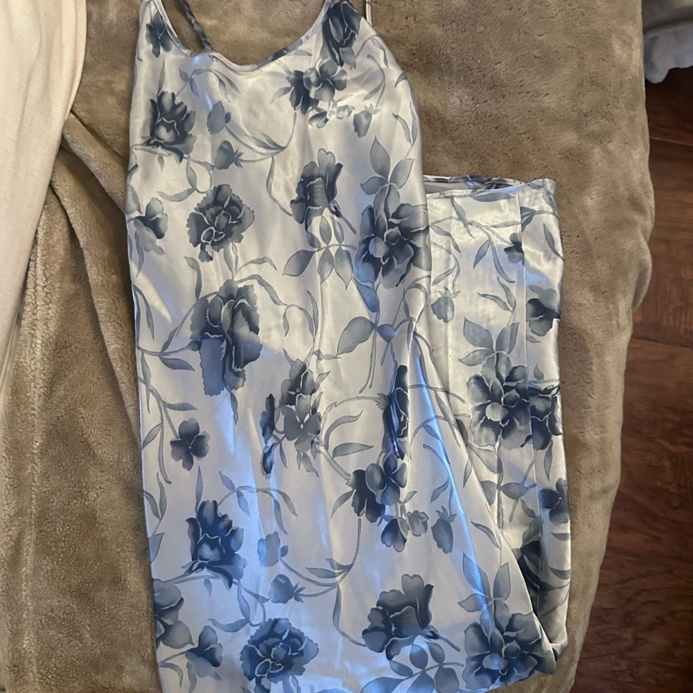 Silky floral maxi dress